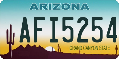 AZ license plate AFI5254