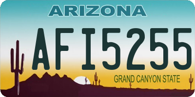 AZ license plate AFI5255