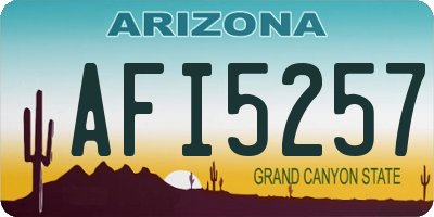 AZ license plate AFI5257