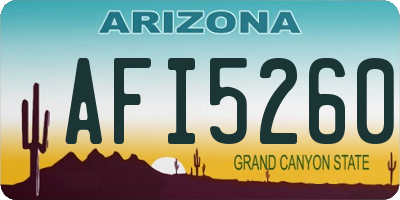AZ license plate AFI5260