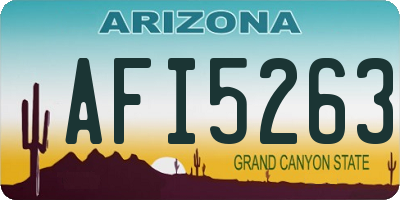 AZ license plate AFI5263