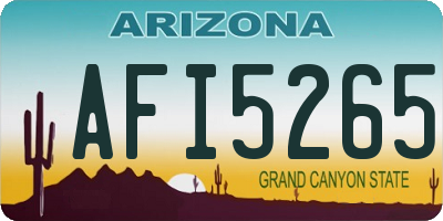 AZ license plate AFI5265