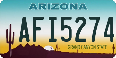 AZ license plate AFI5274