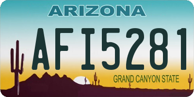 AZ license plate AFI5281