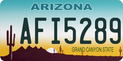 AZ license plate AFI5289