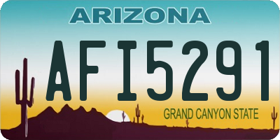 AZ license plate AFI5291