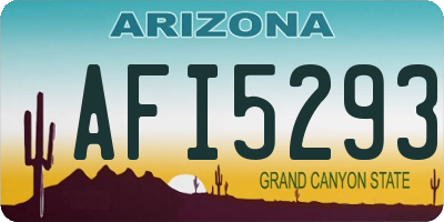 AZ license plate AFI5293