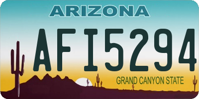 AZ license plate AFI5294