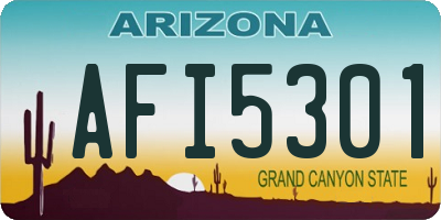 AZ license plate AFI5301
