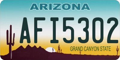 AZ license plate AFI5302