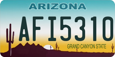 AZ license plate AFI5310