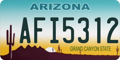 AZ license plate AFI5312