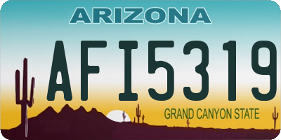 AZ license plate AFI5319