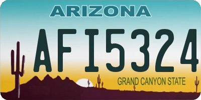 AZ license plate AFI5324