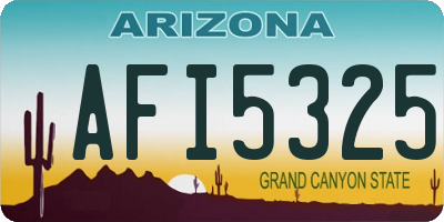 AZ license plate AFI5325