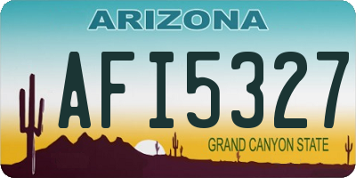 AZ license plate AFI5327