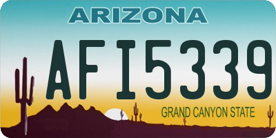 AZ license plate AFI5339