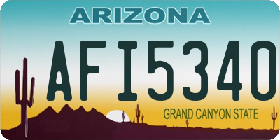 AZ license plate AFI5340
