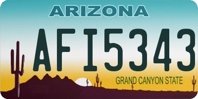 AZ license plate AFI5343