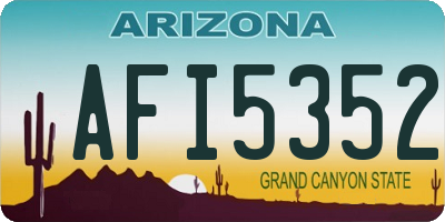AZ license plate AFI5352