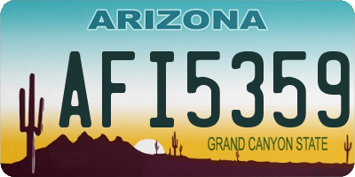 AZ license plate AFI5359