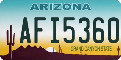AZ license plate AFI5360