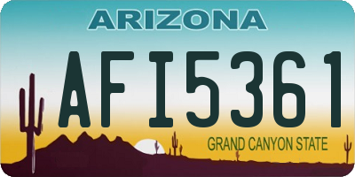 AZ license plate AFI5361
