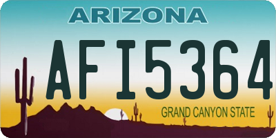 AZ license plate AFI5364