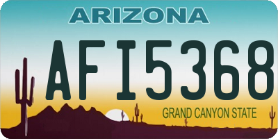 AZ license plate AFI5368