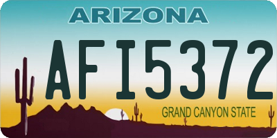 AZ license plate AFI5372
