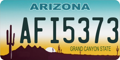 AZ license plate AFI5373