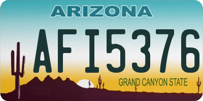 AZ license plate AFI5376