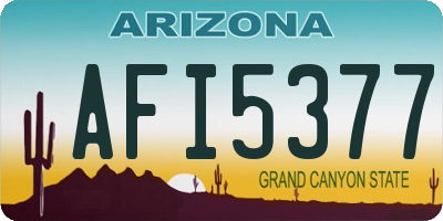 AZ license plate AFI5377
