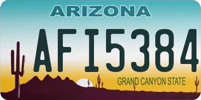 AZ license plate AFI5384
