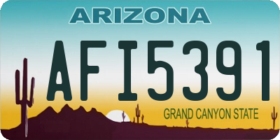 AZ license plate AFI5391