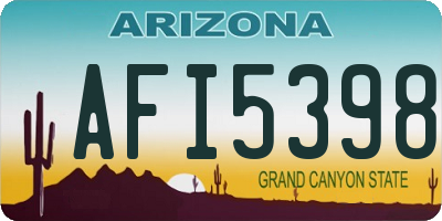 AZ license plate AFI5398