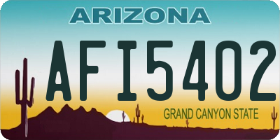 AZ license plate AFI5402
