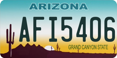 AZ license plate AFI5406