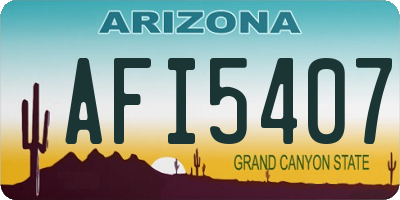 AZ license plate AFI5407
