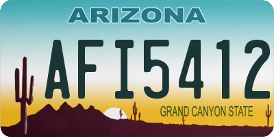 AZ license plate AFI5412