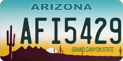 AZ license plate AFI5429