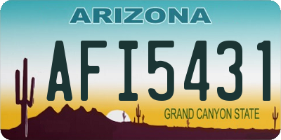 AZ license plate AFI5431