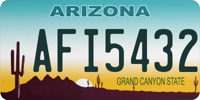 AZ license plate AFI5432
