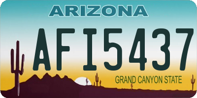AZ license plate AFI5437