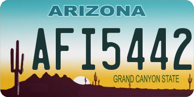 AZ license plate AFI5442