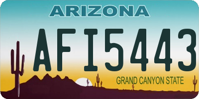 AZ license plate AFI5443