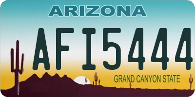 AZ license plate AFI5444