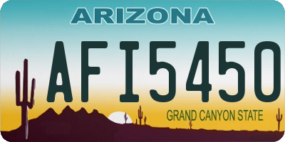 AZ license plate AFI5450