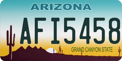 AZ license plate AFI5458