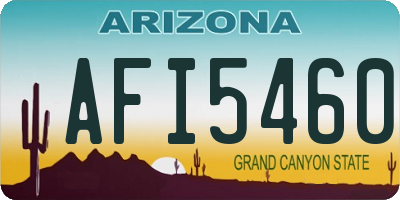AZ license plate AFI5460